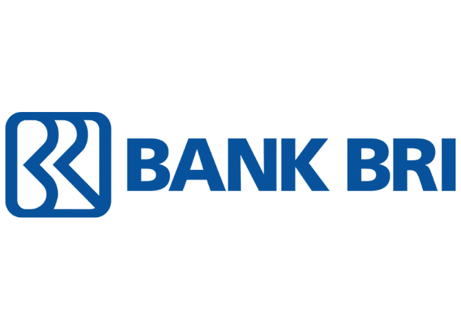 Logo Bank BRI berwarna biru dengan tulisan BRI